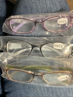 Readers Pack - Purple, Black & Brown Reading Glasses (+4.00)